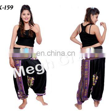 Indian Trousers Dressy Casual pants- Indian New Alibaba Silk Harem Trouser Pants For Women- Aladdin Indian harem pants