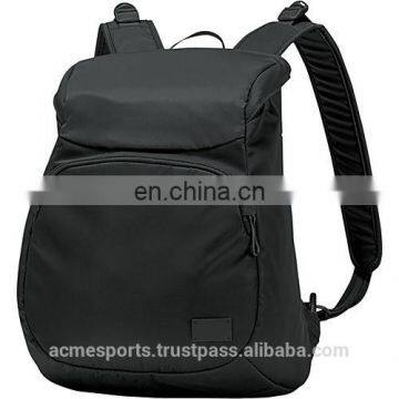 backpack bags -leather backpack bag with zip on outside inner nylon backpack bag like cross body style with custom