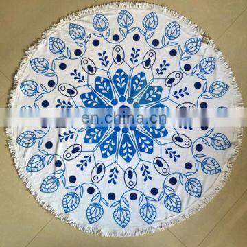 Large Turkish Round Reactive Printed Beach Towel OEM Microfiber Available Oversized Beach Towels