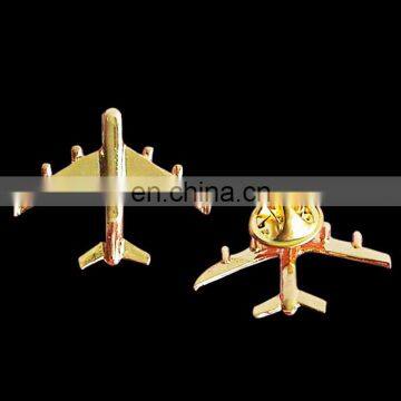 Custom made simple design cute metal airplane lapel pin