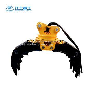 Rotating Wood Grapple for Kobelco Excavator