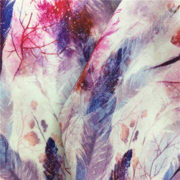 High Quality Chinese Factory Custom Digital Printing Viscose Fabric Flowers photo-5