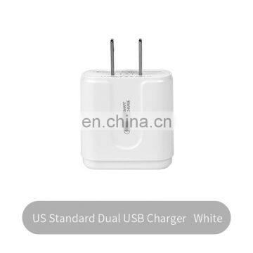 US Standard Quick Charging 2.4A Dual USB Charger Mini Portable
