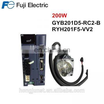 200W FUJI motor servo motor set GYB201D5-RC2-B + RYH201F5-VV2