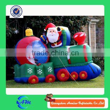 fashionable Christmas giant outdoor inflatable Santa Claus,inflatable man and car