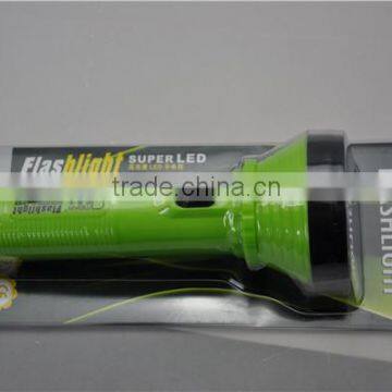 iron & plastic led flashlight with difference color made in china