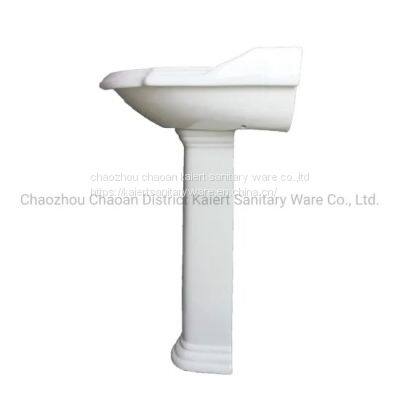 Bathroom Sanitary Ware Ceramic One Piece Pedestal Basin photo-4