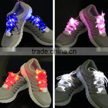 LED Shoe Laces Light Flashing Shoelaces Flat Laces Fashion Creative Gift 2016