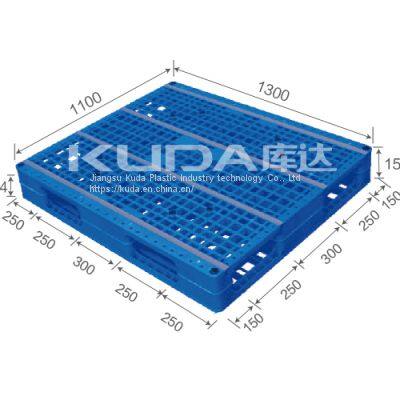 high-density virgin PE 1311C WGTZ PLASTIC PALLET（BUILT-IN STEEL TUBE）from china good quality