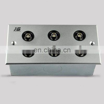 Conference Room Power 3 Pin XLR Electric Aluminum Wall Socket Outlet photo-2