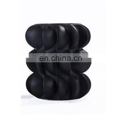 Nordic Galaxy Modern Fashion Geometric Spiral Black And White Decorative Ceramic Vase for Home Decor