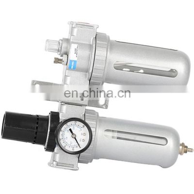 SFC Series Air Source Treatment Pressure Standard Water Trap Lubricator Combination Air Filter Regulator With Manual Drain