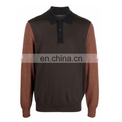 New Arrival Custom Casual CottonLong Sleeve Men blank polo shirt