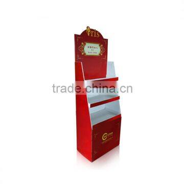 Custom design cardboard box stand for display/free standing cardboard display/carton stand display