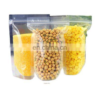 100g 250g 500g clear transparent stand up pouch aluminum foil ziplock bags coconut chips packaging power bag