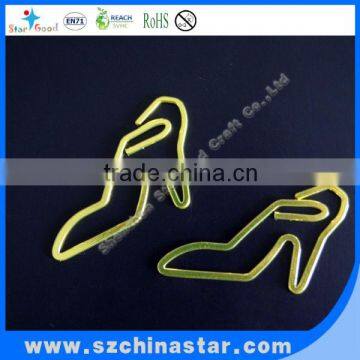 Fashion high-heeled shose shape metal paper clips