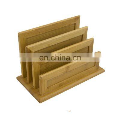 High Quality Hot selling File Organizer Mail Sorter Bamboo Desk Organizer Document Letter Tray with 4 Shelves