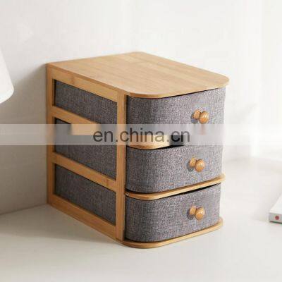 new arrival table Multi-functional bamboo Storage Cosmetic Organizer Cloth Home Sundry personal Organizer