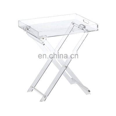 New Arrival High Quality Customized Transparent Acrylic Folding Table Manufacturer From China