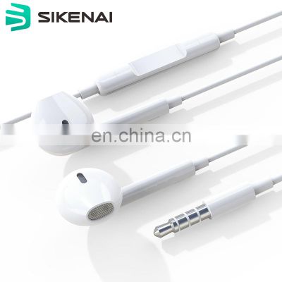 Sikenai wired earbuds mini 3.5mm TPE Original  headphone white Music stereo in-ear wired earphone for iPhone