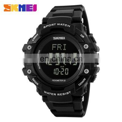 SKMEI 1180 Men 3D Pedometer Heart Rate Monitor Calories Counter Wristwatch Digital Display Watch Outdoor Sports Watches