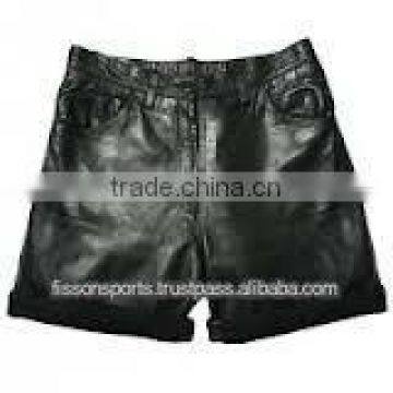 Sheepskin Leather Shorts / Black Leather short / Original Leather Short