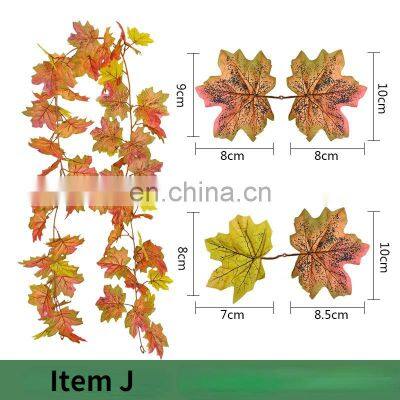 Wedding Event Christmas Halloween Outdoor Decorations Indoor Thanksgiving Autumn Maple Leaf Garland Fall Decor Hanging