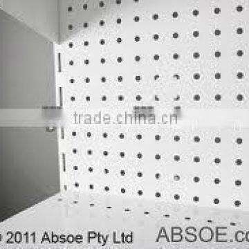 Alibaba store perforated shelving metal gondola shelving with hooks