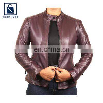 Matching Stitching Eye Catching Design Stylish and Luxury Men Genuine Leather Jacket Manufacturer