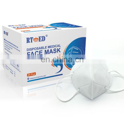 Medical protective mask, Ear loop, 5-layer non-woven fabric, 3D stereo mask GB19083-2010