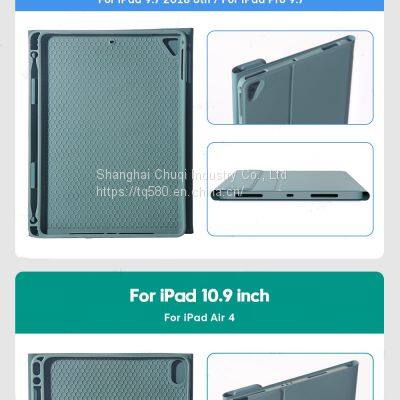 Apple iPad12.9.7 inch protective case Bluetooth keyboard 2017 wonderful touch colorful backlit leather pen holder