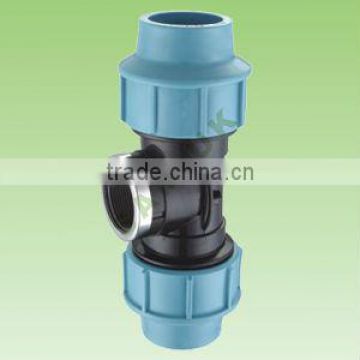 PP Compression Fittings PP Female Tee