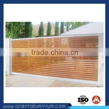 Aluminium Wood Look Single Main Gate Designs