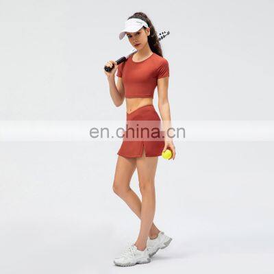 Outdoor Sports Pants Skirt Female Running Tennis Two Short Skirt Women Running Tennis Skirts With Pocket photo-4