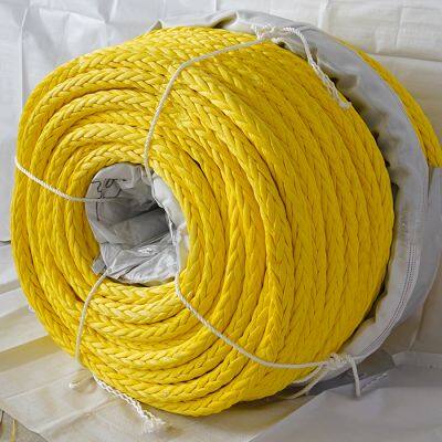 High Quality 12 Strand Purple Yellow Orange UHMWPE Marine Mooring Ship Floating Rope LDMAX-12 photo-2