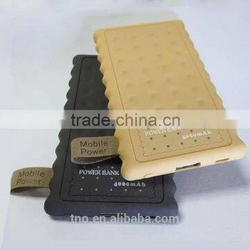 Shenzhen biscuit rohs Power Bank mobile battery charger 4000mAh