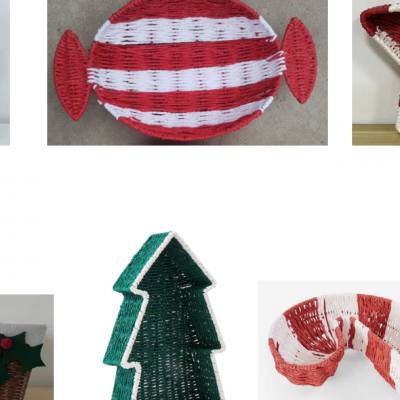 Xmas storage basket and decor