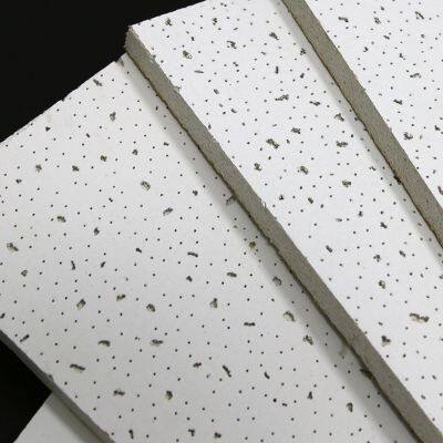 Modern Design 12mm Thick Mineral Fiber Acoustic Ceiling Tile Fireproof Perforated Artistic for Hotels Installation Ceiling Grid photo-4