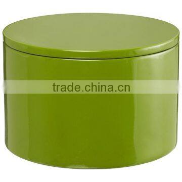 High end quality best selling Green Lacquered Round Box from Vietnam