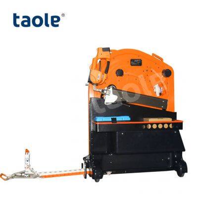 one-person operated automatic belt threading machine, mobile belt threading and packing machine tp-800, direct sales from the manufacturer