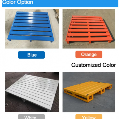 Paletes de metal duráveis de alta capacidade de carga: Paletes de aço com pintura eletrostática para logística
