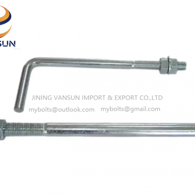 L-образный анкерный болт для строительства из углеродистой стали с горячим цинкованием