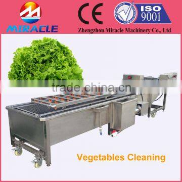 Factory price air bubble and spray vegetables washing/cleaning machine for vegetables factory use