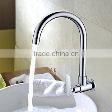 Wall Mounted Brass Kitchen Sink Faucet Mixers Taps