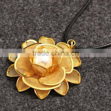 2016 Trending Hot Products Sweater Flower Necklace Pearl Necklace For Women photo-3