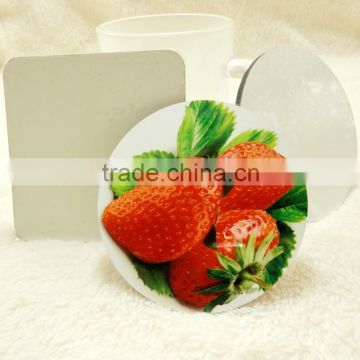 Promotion blank sublimation MDF cork coaster