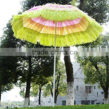 nice design windproof uv protection thatch beach umbrella