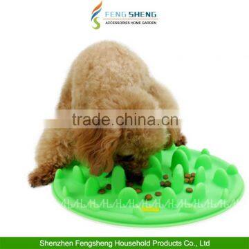 Pet Dog Cat Slow Feeder Bowl Puppy Anti Slip Gulp Choke Feed Bloat Dish 2 Colors