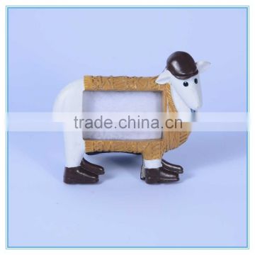 2014 sheep shape small resin photo frame for decorative