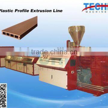 PE Wood Plastic Profiles Extruding Machinery